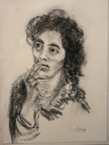 Portret Milanke 2 45x34 karbonično 1973