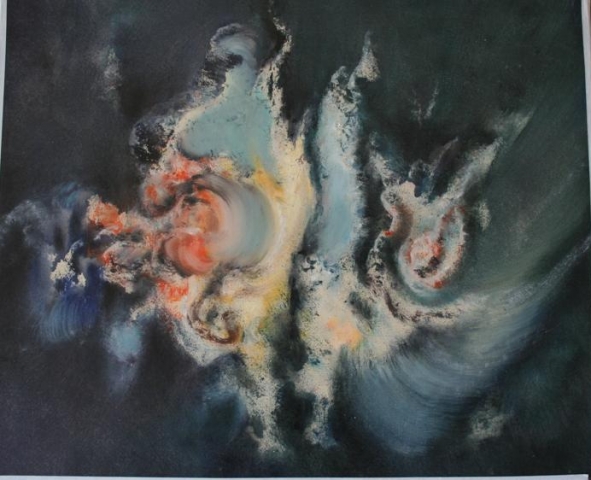Zora u svemiru 50x60 ulje na platnu 1981