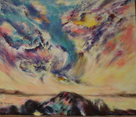 Firmament 3 58x68 akrilik na platnu 1960