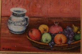 Mrtva priroda 20x29 pastel na papiru 1960